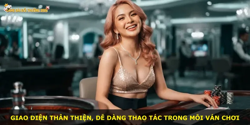 Giao diện thân thiện, dễ dàng thao tác trong mỗi ván chơi