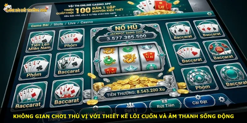 Không gian chơi thú vị với thiết kế lôi cuốn và âm thanh sống động