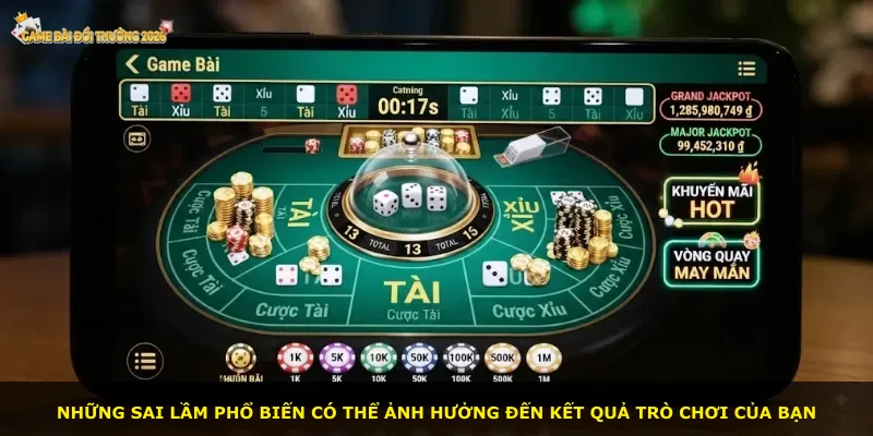 Những sai lầm phổ biến có thể ảnh hưởng đến kết quả trò chơi của bạn