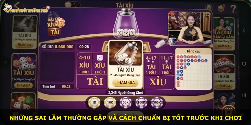 Những sai lầm thường gặp và cách chuẩn bị tốt trước khi chơi