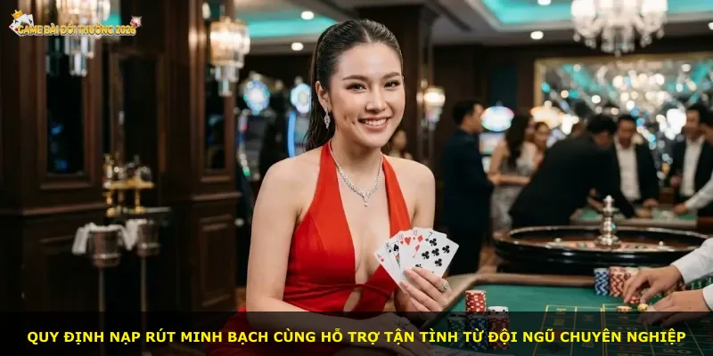Quy định nạp rút minh bạch cùng hỗ trợ tận tình từ đội ngũ chuyên nghiệp