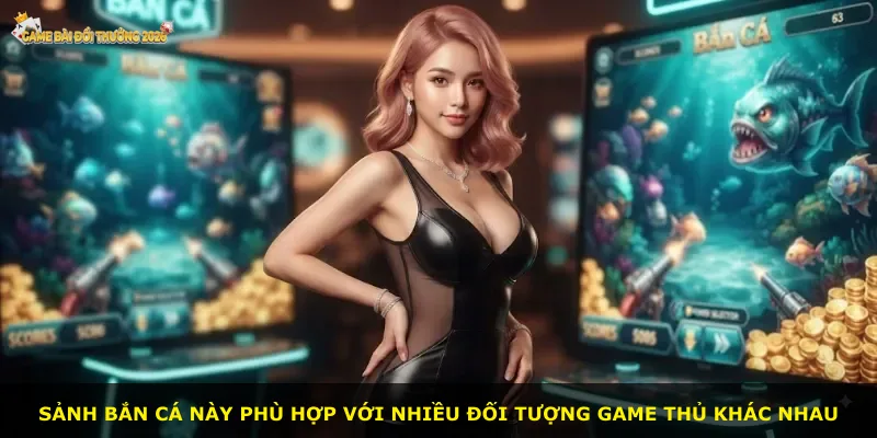 Sảnh bắn cá này phù hợp với nhiều đối tượng game thủ khác nhau